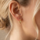 Subtle Wave Hoop Earrings