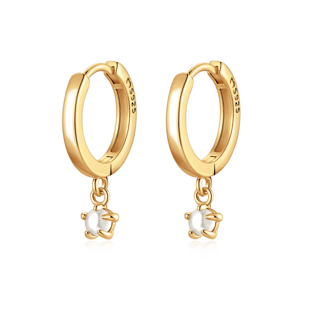 Pearl Hoop Earrings