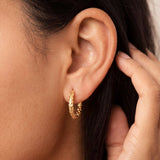 Dotted Hoop Earrings