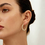 Hoop Earrings with Thread