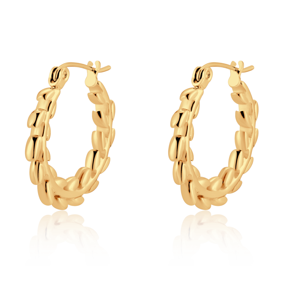 Hoop Earrings with Thread