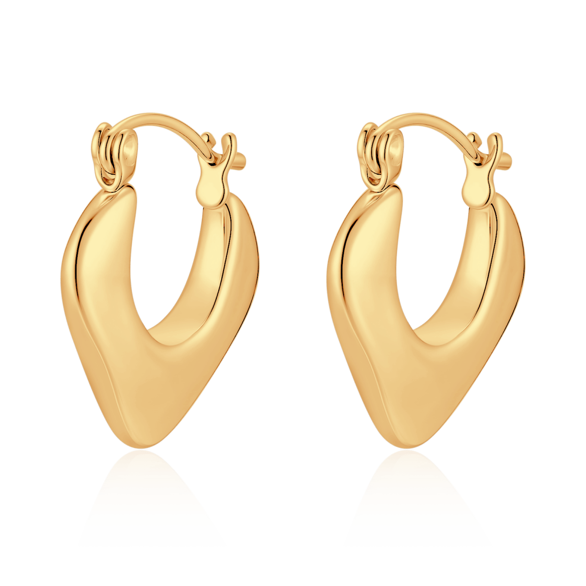Triangular Hoop Earrings