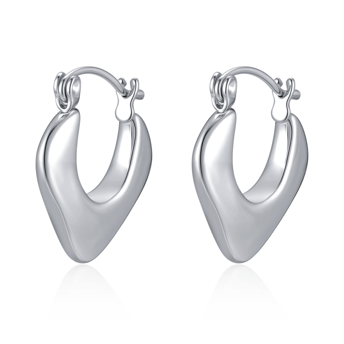 Triangular Hoop Earrings