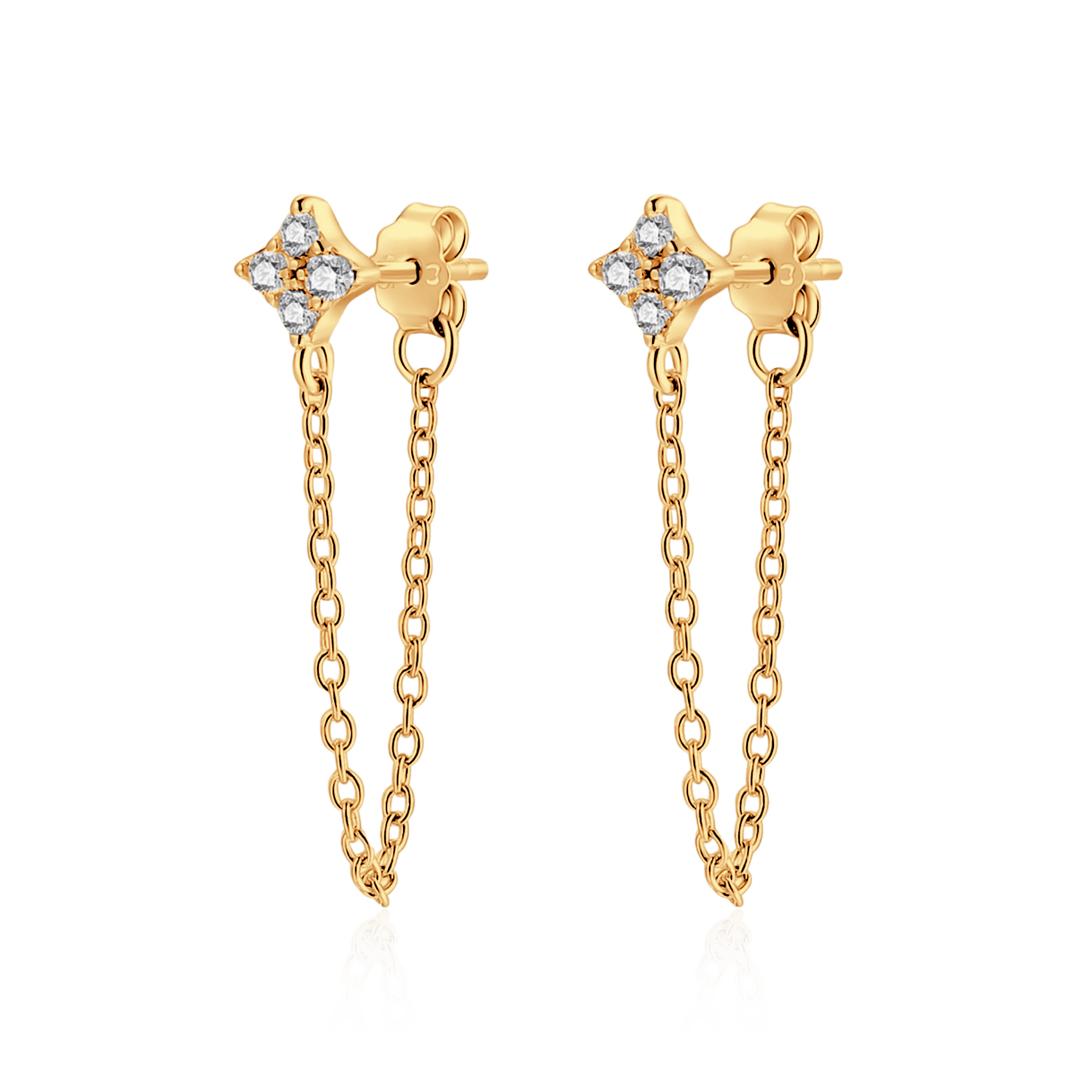 Gem Chain Earrings