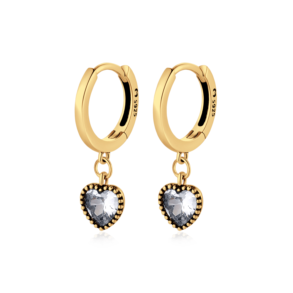Heart Crystal Earrings