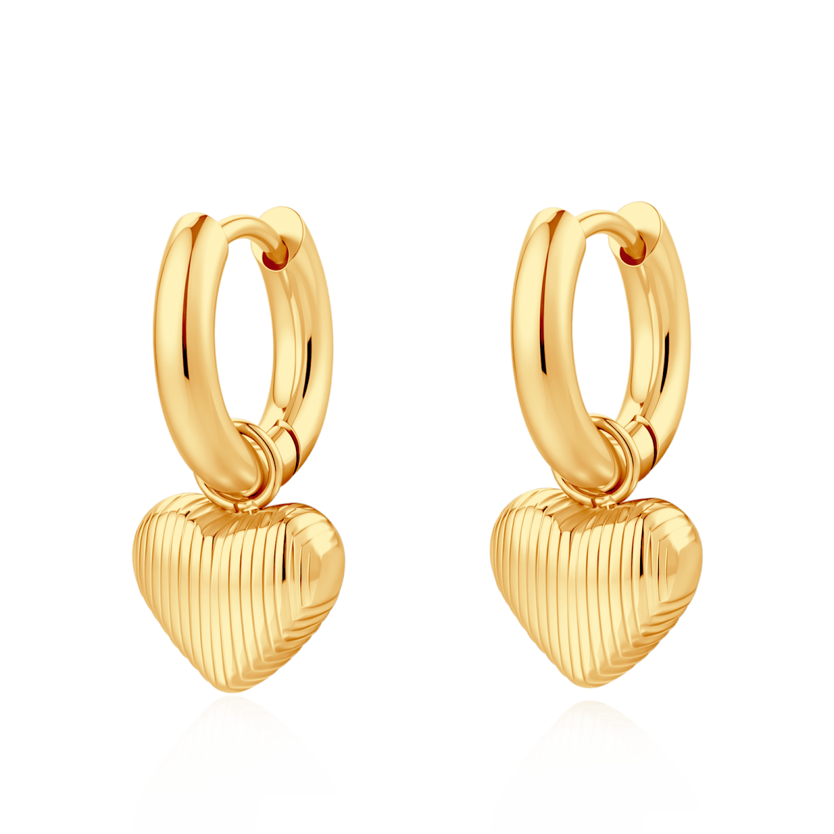 Volumetric Heart Earrings