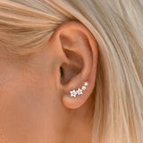 White Flower Earrings