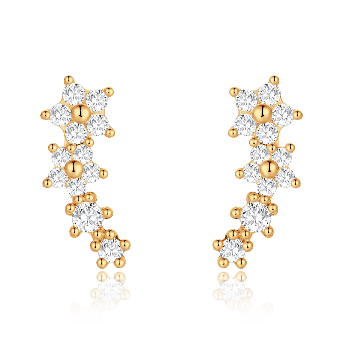 White Flower Earrings