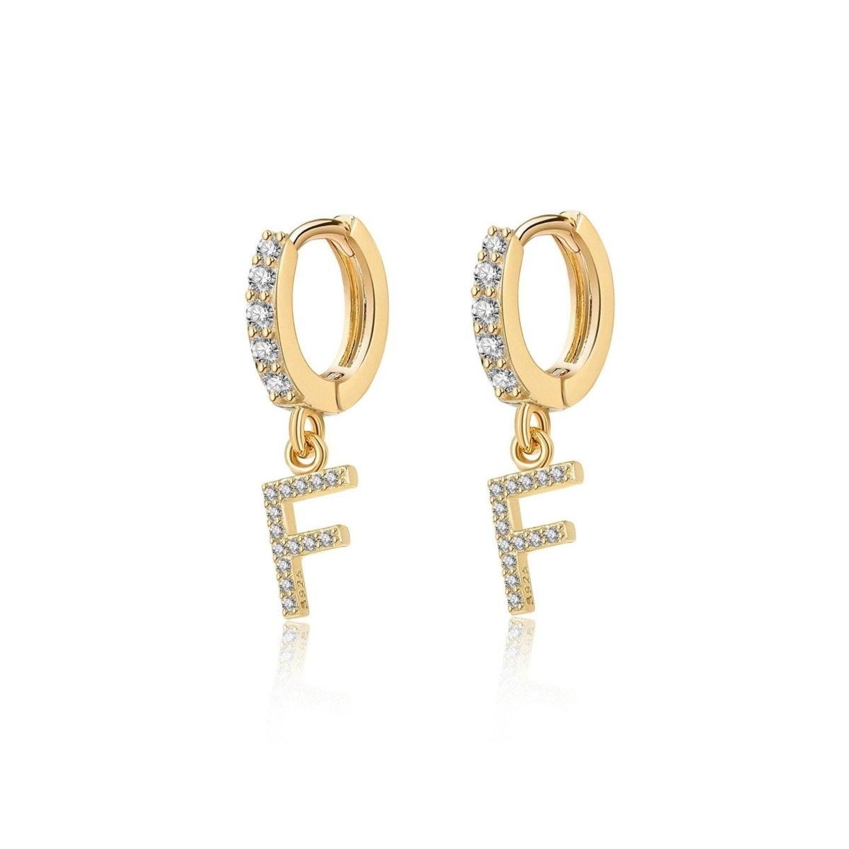 Initial Hoop Earrings