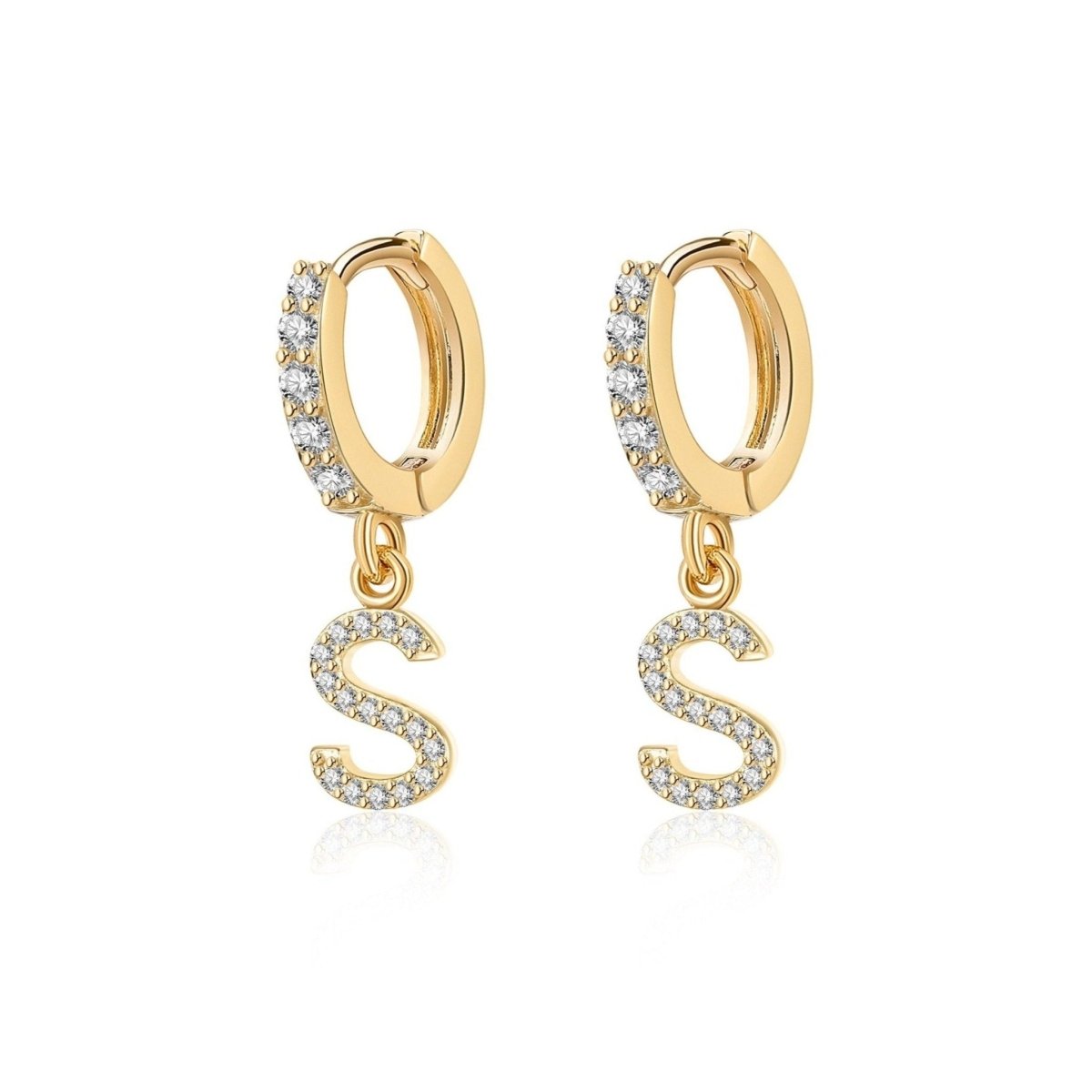 Initial Hoop Earrings
