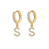 Initial Hoop Earrings
