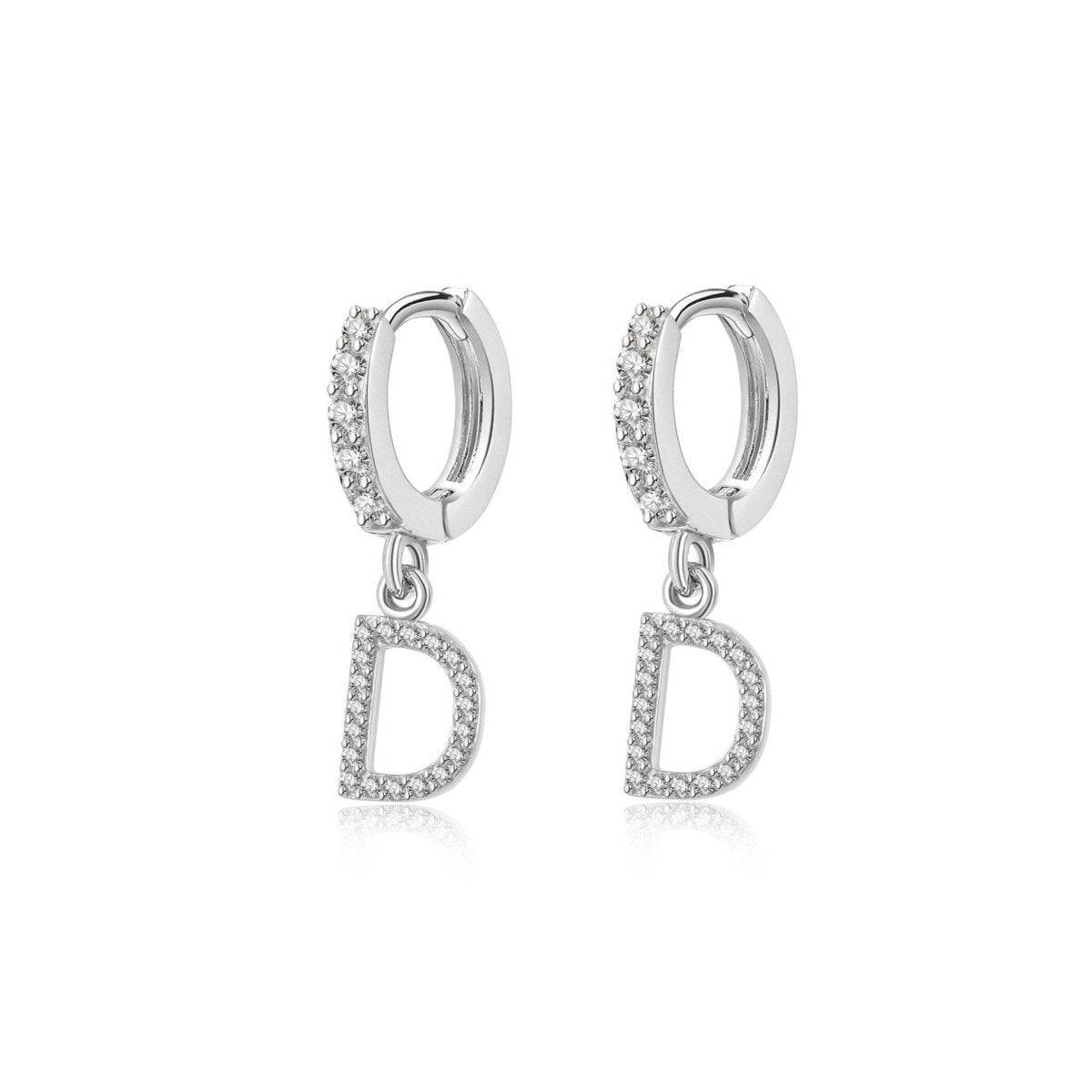 Initial Hoops Earrings