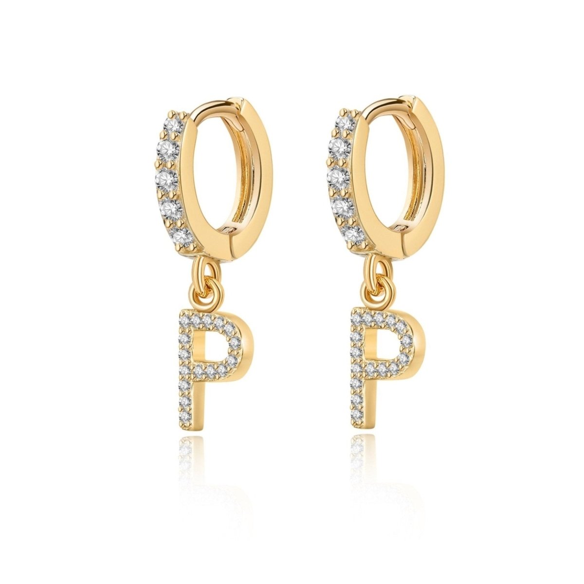 Initial Hoop Earrings