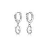 Initial Hoop Earrings