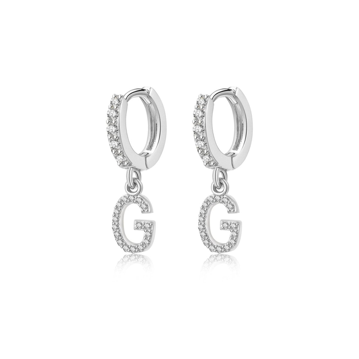 Initial Hoop Earrings