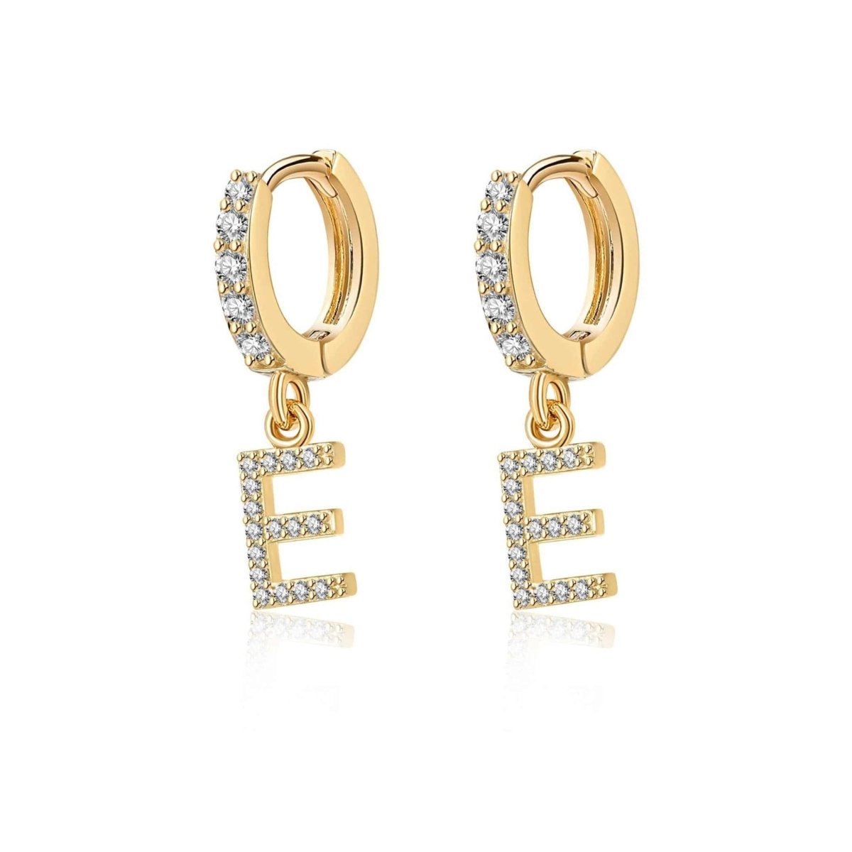 Initial Hoop Earrings