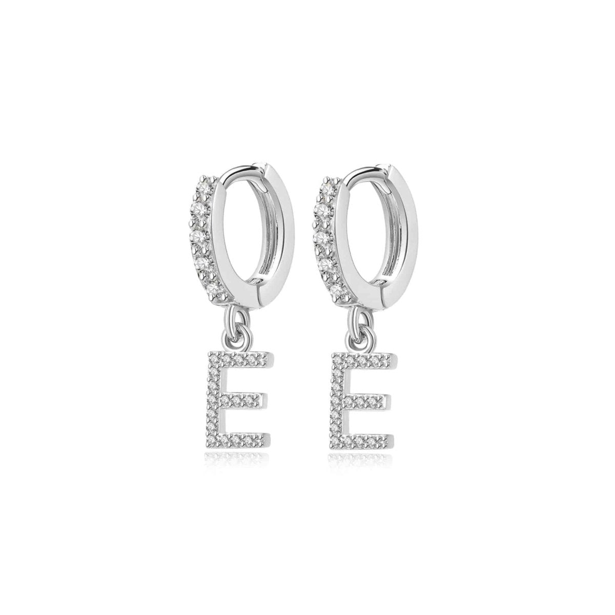 Initial Hoop Earrings