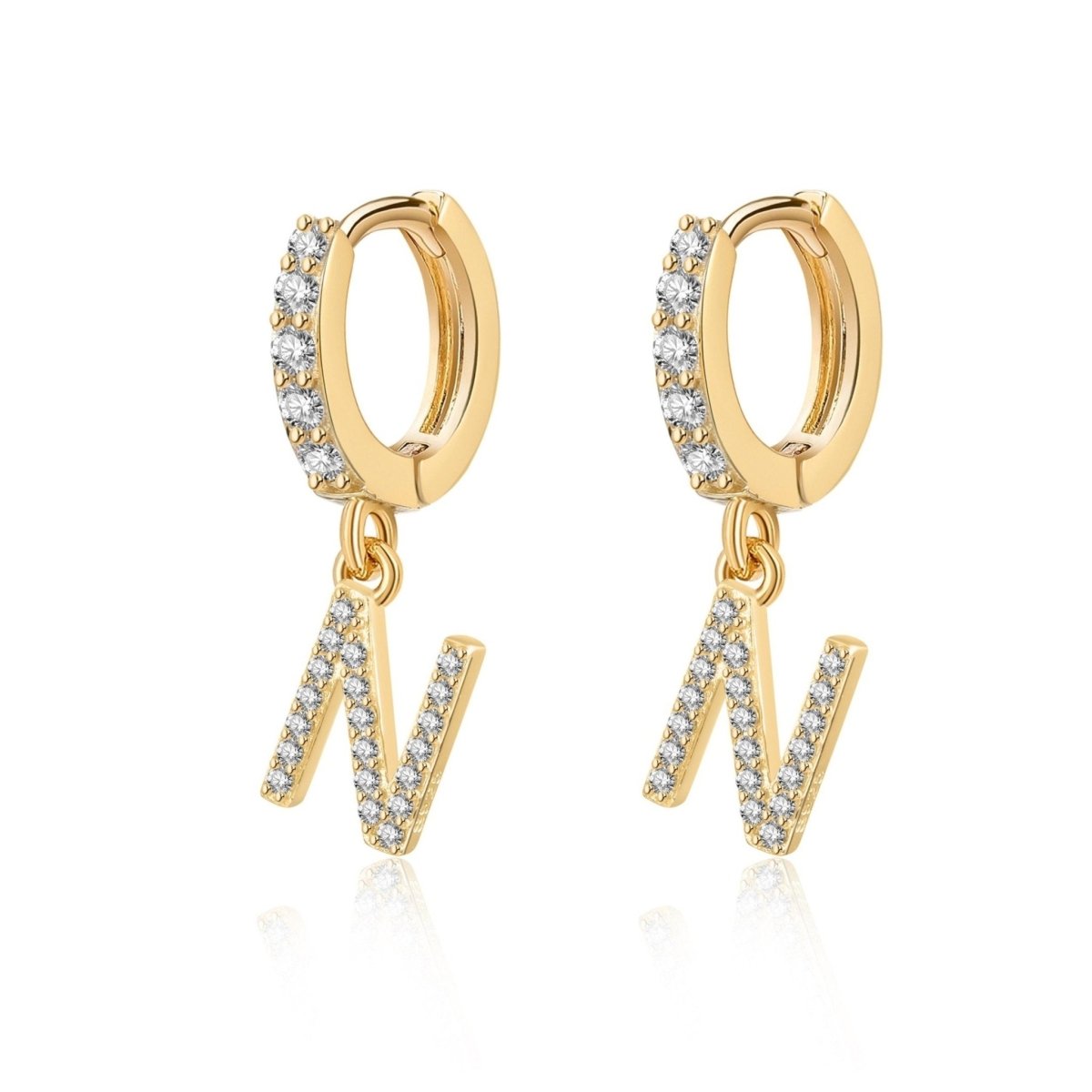 Initial Hoop Earrings