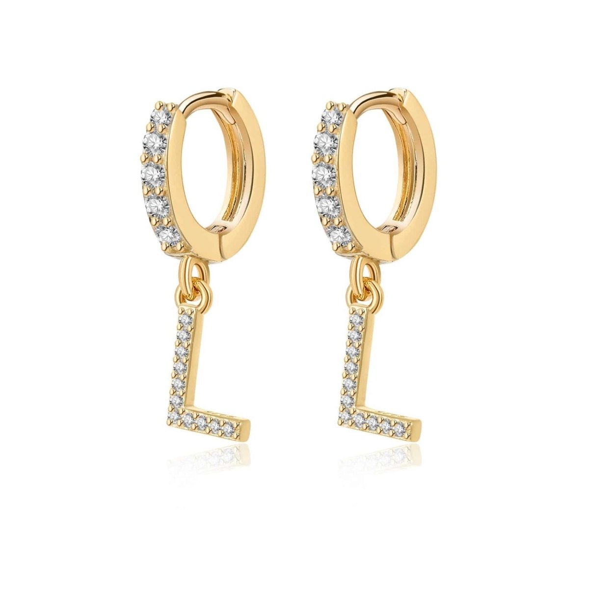 Initial Hoop Earrings