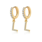 Initial Hoop Earrings