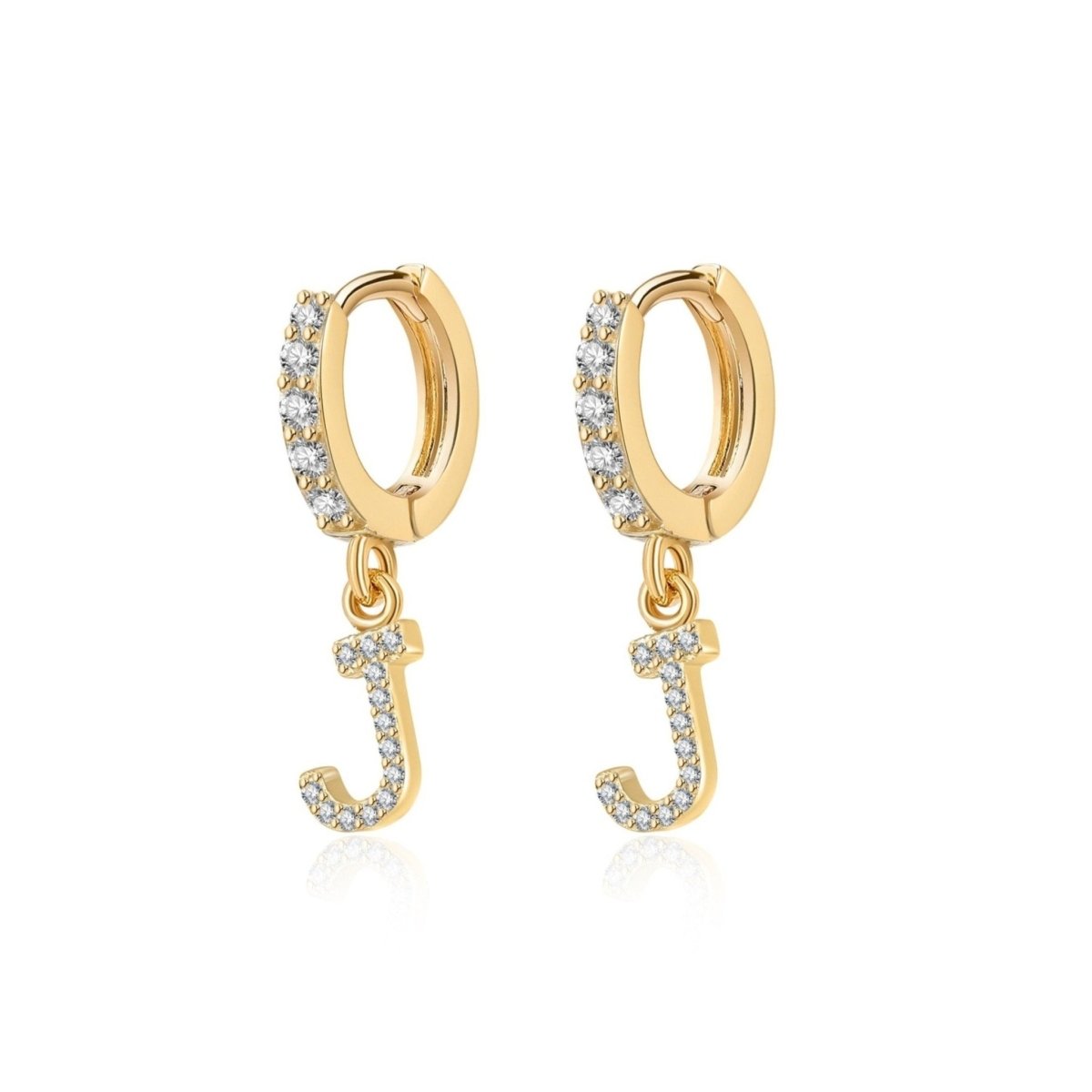 Initial Hoop Earrings
