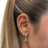 Initial Hoop Earrings