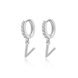 Initial Hoop Earrings