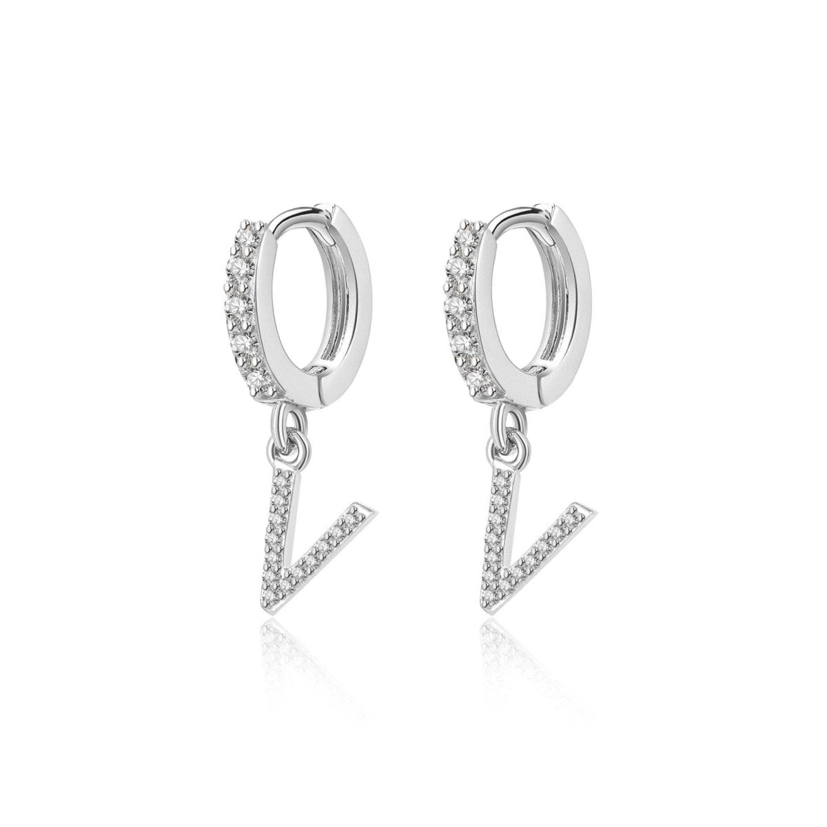 Initial Hoop Earrings