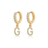 Initial Hoop Earrings