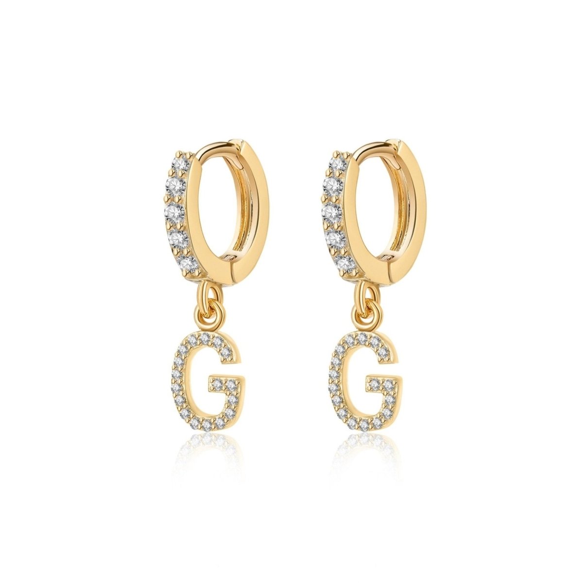 Initial Hoop Earrings