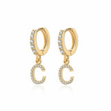 Initial Hoop Earrings