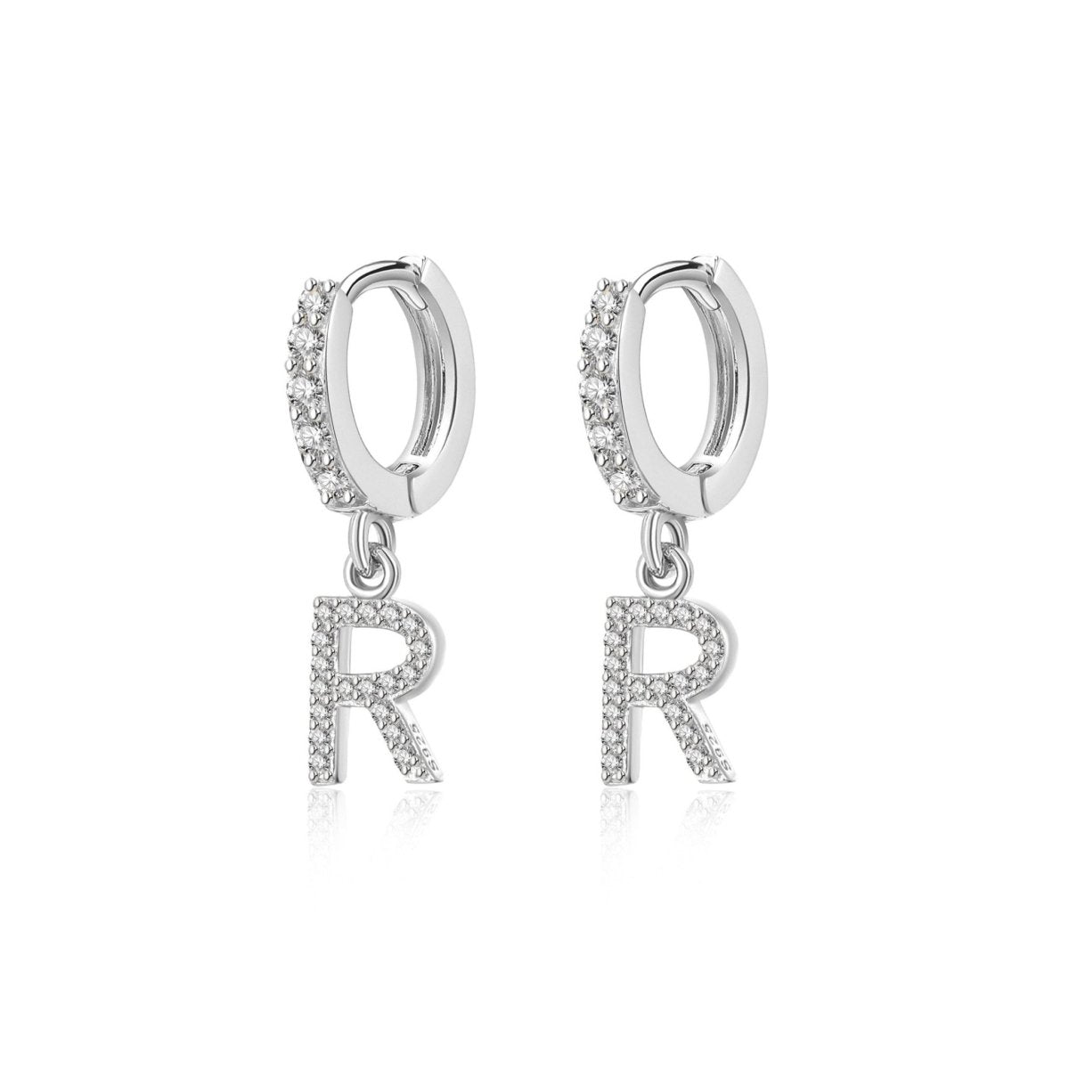 Initial Hoop Earrings