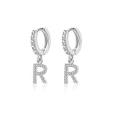 Initial Hoop Earrings