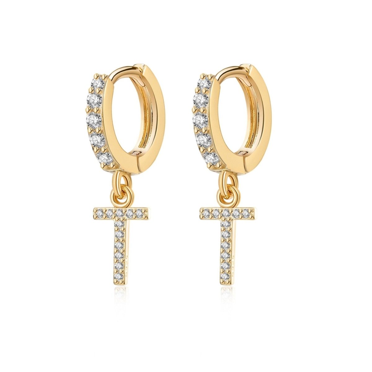 Initial Hoop Earrings