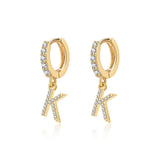 Initial Hoop Earrings