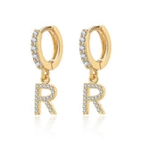 Initial Hoop Earrings