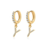 Initial Hoop Earrings