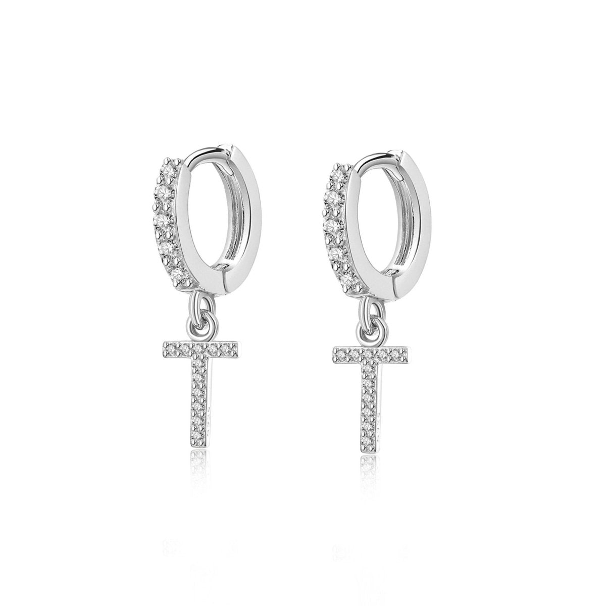 Initial Hoop Earrings