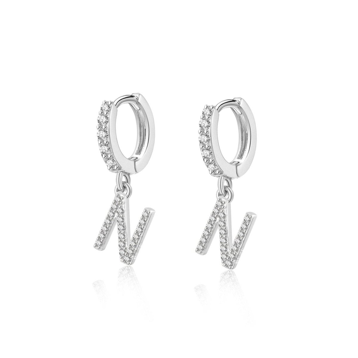 Initial Hoop Earrings