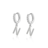 Initial Hoop Earrings
