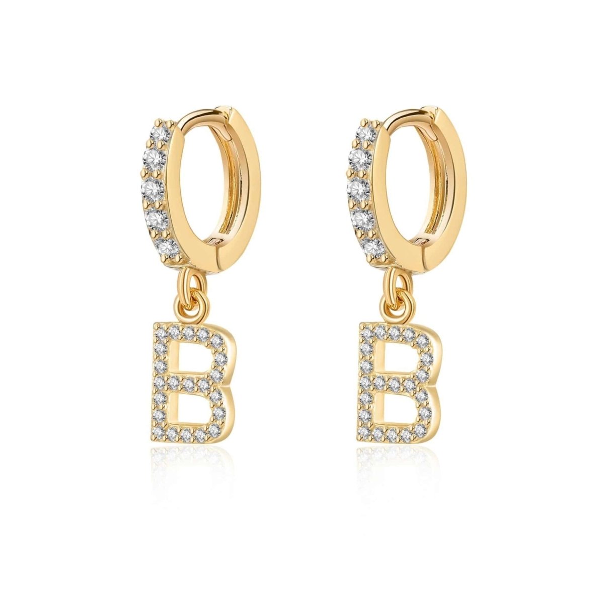 Initial Hoops Earrings