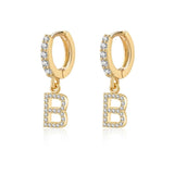 Initial Hoop Earrings