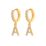Initial Hoop Earrings