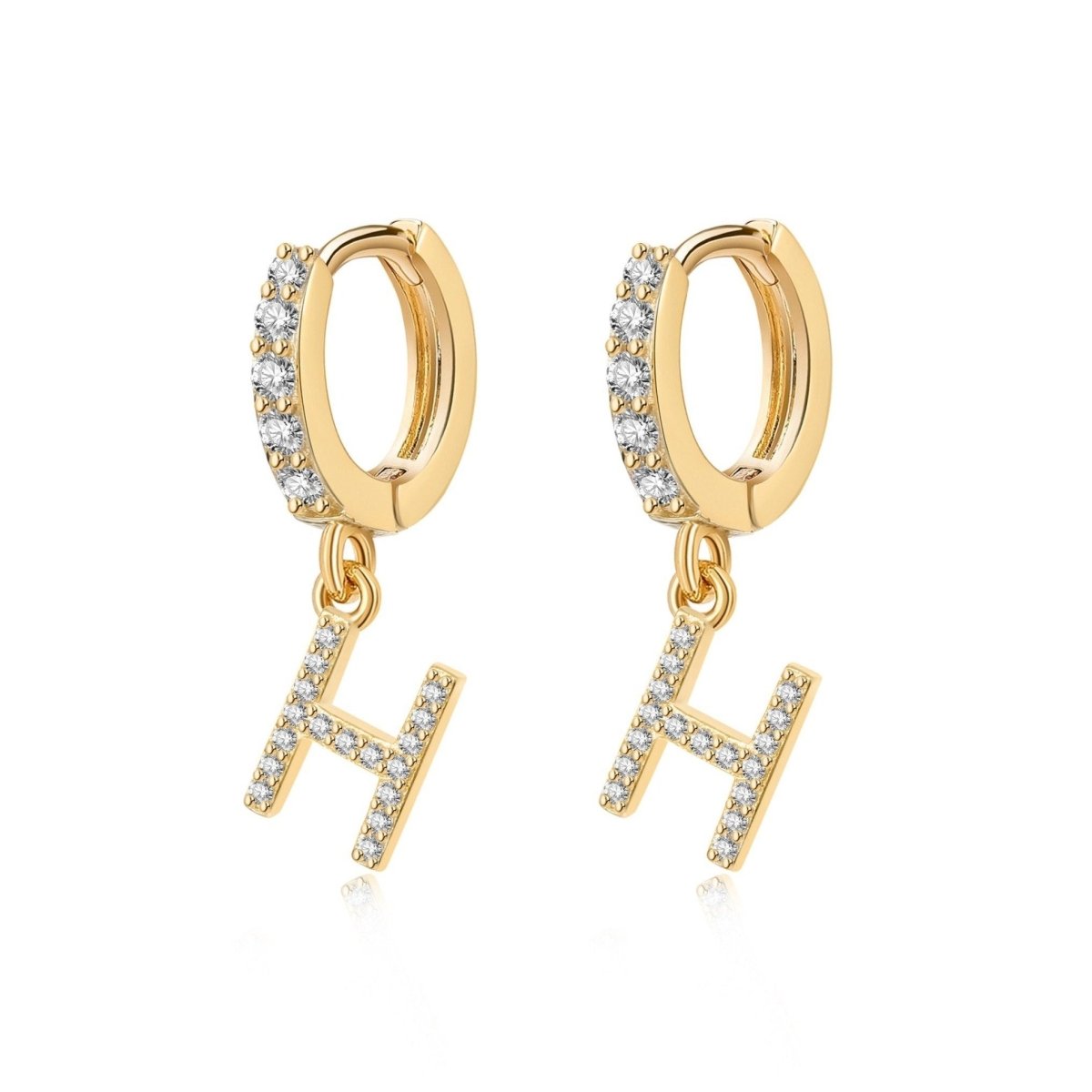 Initial Hoop Earrings
