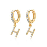 Initial Hoop Earrings