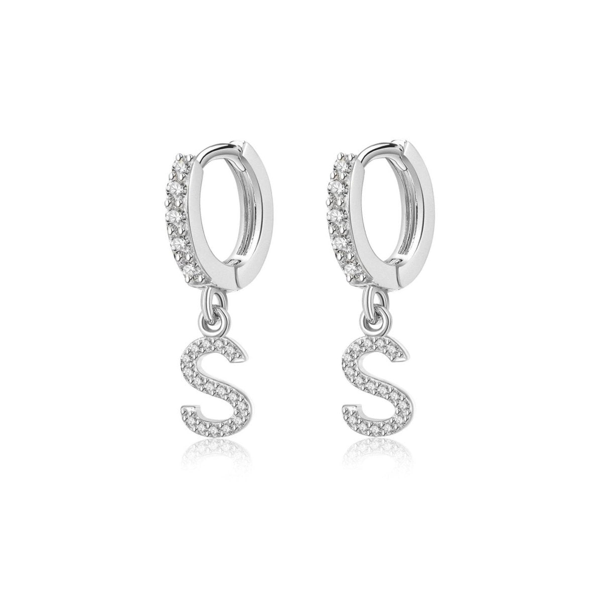 Initial Hoop Earrings