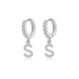 Initial Hoop Earrings