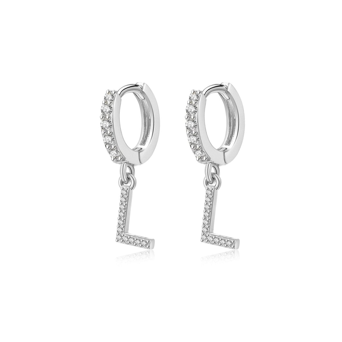 Initial Hoop Earrings