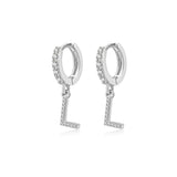 Initial Hoop Earrings