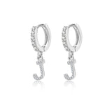Initial Hoop Earrings